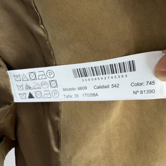 MASSIMO DUTTI Blazer Dress / Trench Coat Tan Kaki Double-Breasted Belted‎ Fall 6 - Picture 9 of 16